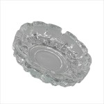 Round ashtray, made of glass, Vidrex, 11.7 cm, transparent color